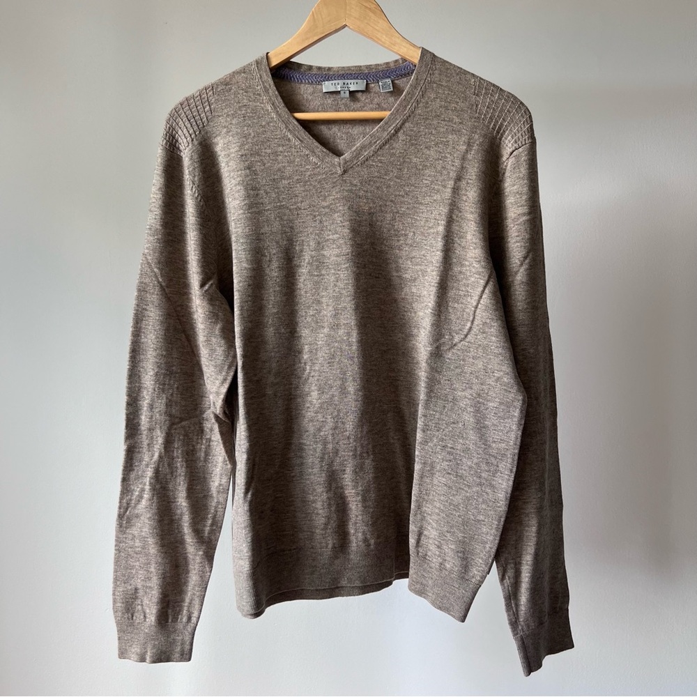 Ted Baker Men's V-Neck Sweater - Brown